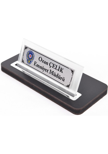 Ofis Masası Ahşap Masa Isimlik Modern Sade ve Şık Tasarım Ofis Masası Dekoru