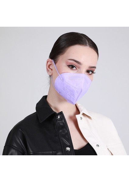 N95 Ffp2 Koruyucu Maske Mor Renk 10 Adet Tekli Paket Duck Modeli