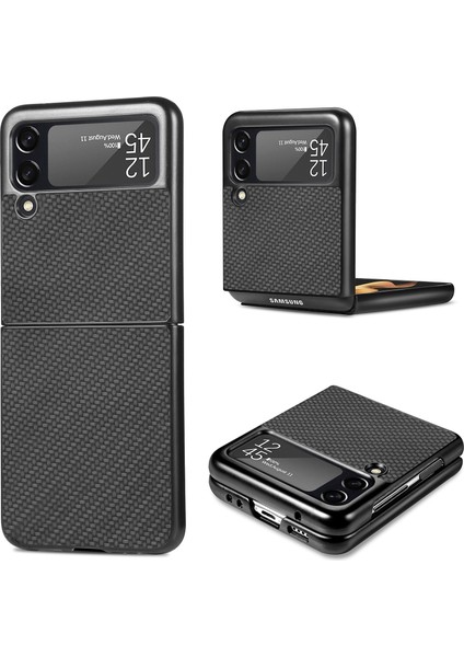 Samsung Galaxy Z Flip3 5g Için Çapraz Pc Koruyucu Kılıf Siyah modelleri