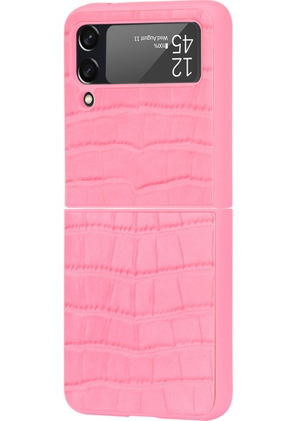 Samsung Galaxy Z Flip3 5g Için Bambu Doku Telefon Kılıfı Pembe