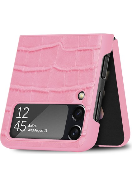 Samsung Galaxy Z Flip3 5g Için Bambu Doku Telefon Kılıfı Pembe modelleri
