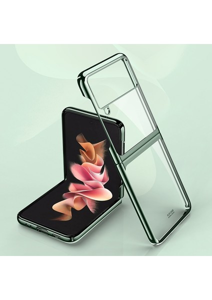 Samsung Galaxy Z Flip3 5g Için Pc Darbeye Dayanıklı Kılıf Kaplama Yeşil fiyatları