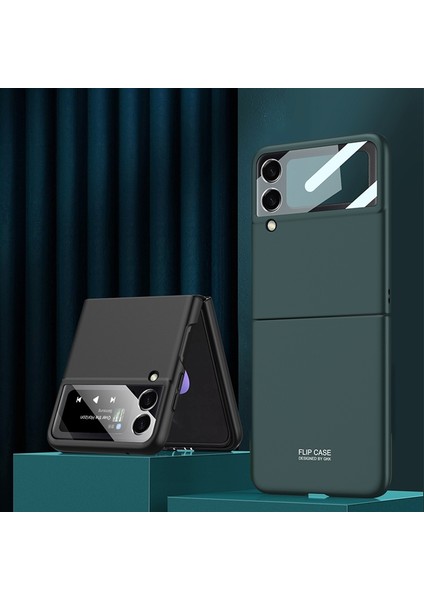 Samsung Galaxy Z Flip3 5g Için Gkk Ultra-Ince Tam Kapak Kılıf Koyu Yeşil fiyatları
