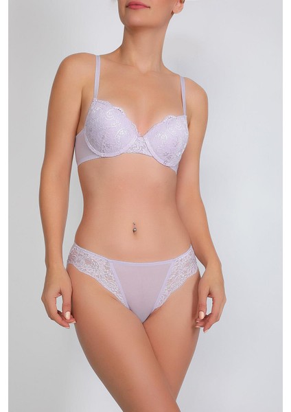 Lila Sütyen Külot Takımı