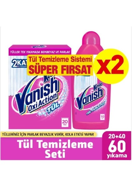 Vanish Gold Tül Temizleyici 2'li Paket Toz 450 gr + Parlatıcı 450 ml