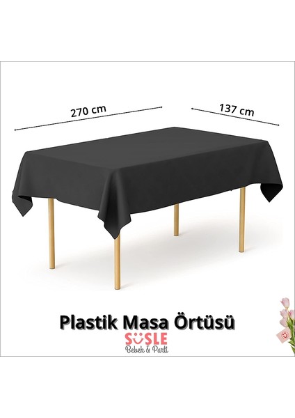 Masa Örtüsü 137cm x 270cm - Siyah fiyatları
