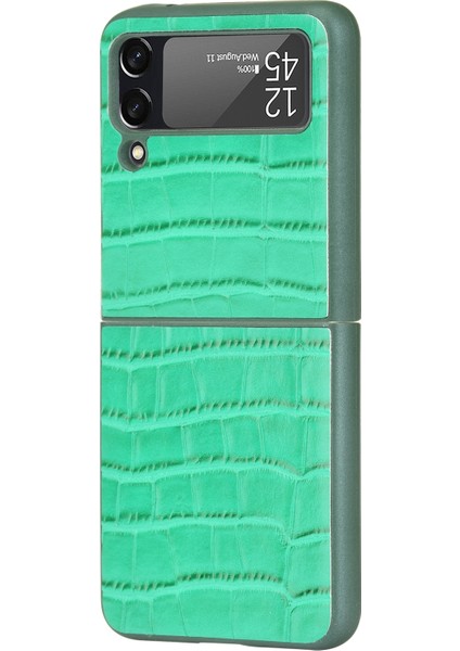 Samsung Galaxy Z Flip3 5g Için Bambu Doku Telefon Kılıfı Yeşil