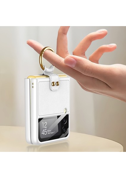Samsung Galaxy Z Flip3 5g Için Kayışlı Ultra Ince Kılıf Gümüş fiyatları