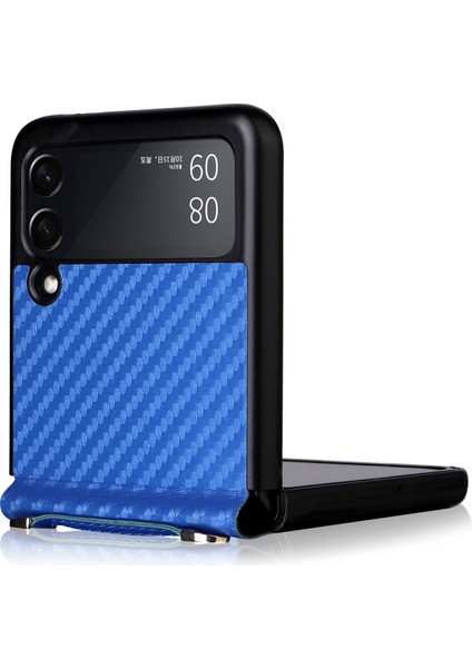 Samsung Galaxy Z Flip3 5g Için Karbon Fiber Doku Kılıf Mavi indirimleri