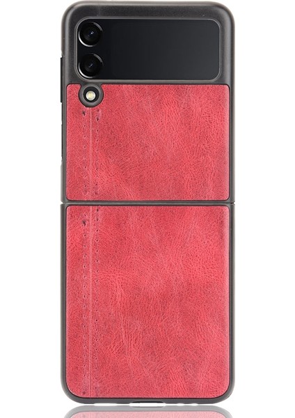 Samsung Galaxy Z Flip3 5g Için Pc + Pu + Tpu Kılıf Kırmızı