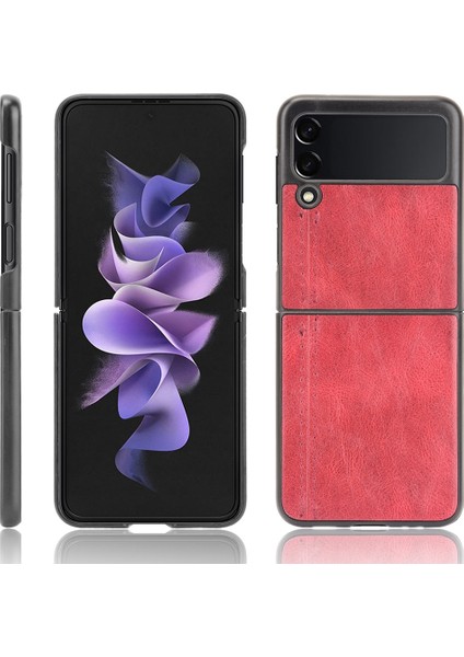 Samsung Galaxy Z Flip3 5g Için Pc + Pu + Tpu Kılıf Kırmızı modelleri