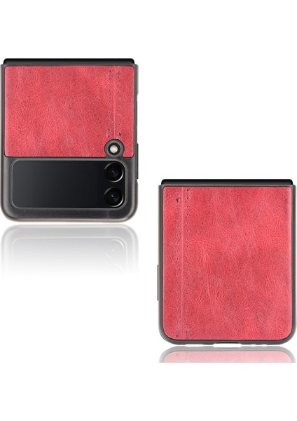 Samsung Galaxy Z Flip3 5g Için Pc + Pu + Tpu Kılıf Kırmızı fırsatları