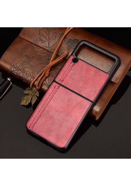 Samsung Galaxy Z Flip3 5g Için Pc + Pu + Tpu Kılıf Kırmızı indirimleri