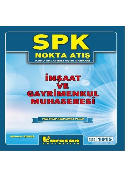 1015 Inşaat ve Gayrımenkul Muhasebesi - Mehmet Elmas