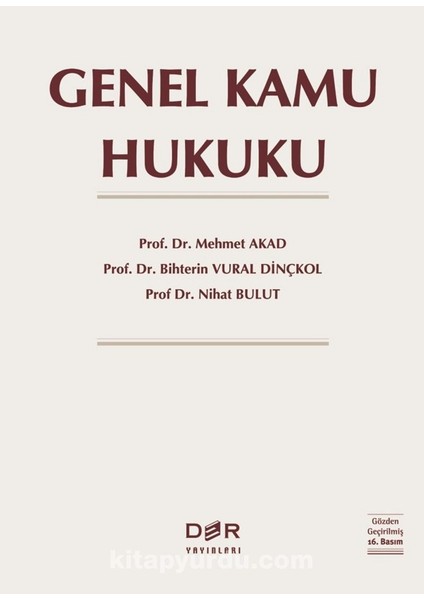 Genel Kamu Hukuku - Mehmet Akad (Ciltli)