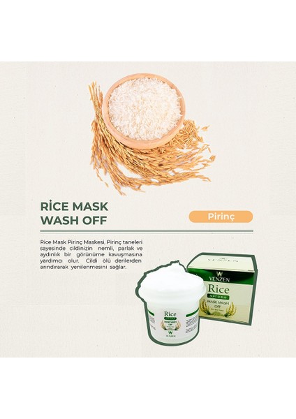 2'li Set Egg White Pore Gözenek Maske (125G) + Rice Mask - Peeling Maske (100G)