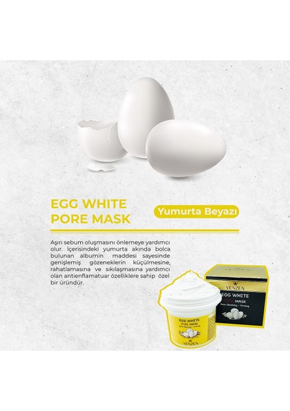 2'li Set Egg White Pore Gözenek Maske (125G) + Rice Mask - Peeling Maske (100G)