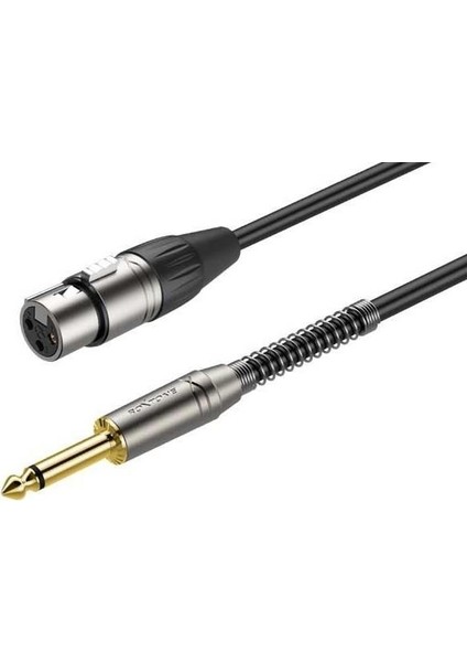 Xlr Dişi-6.3mm Gitar Erkek Jaklı Kablo 3mt RX-K12203