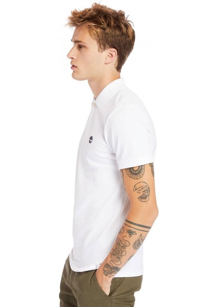 Basic Polo Beyaz Erkek T-Shirt TB0A26N41001