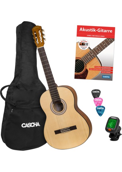 Student Series 4/4 Klasik Gitar Seti (Türkçe Metod, Taşıma Çantası, 3 Pena, Tuner)