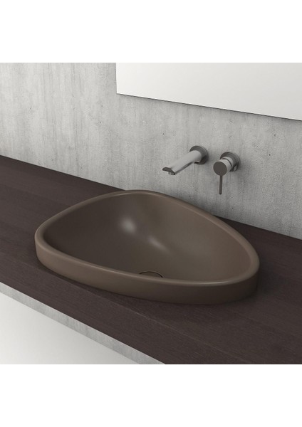 Bocchi Etna Tezgah Üstü Lavabo 58 cm Mat Kahverengi 1112-025-0125 fiyatları