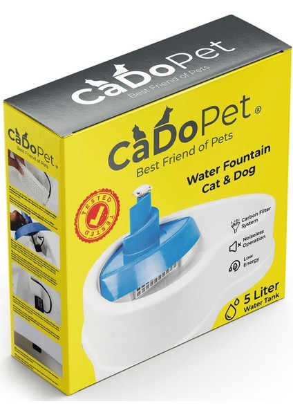 Cado Pet Kedi Köpek Su Pınarı 5 Lt 220 Volt 3 W