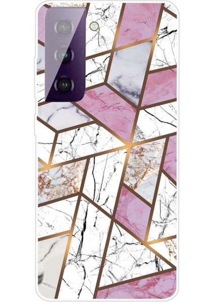Galaxy S21 5g Için Mermer Desen Baskı Tpu Koruyucu Telefon Kılıfı - Pembe (Yurt Dışından)