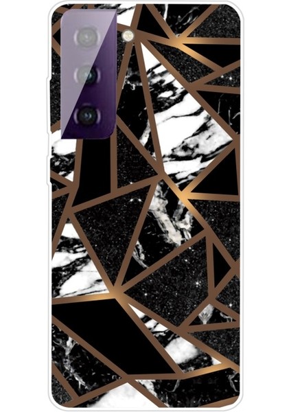 Galaxy S21 5g Için Mermer Desen Baskı Tpu Koruyucu Telefon Kılıfı - Siyah (Yurt Dışından)
