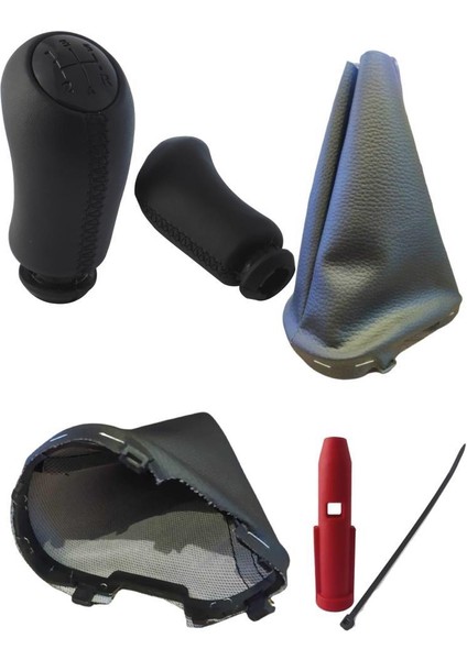 Symbol 2 Kasa Suni Deri Vites Topuzu ve Körüğü Siyah Kapak