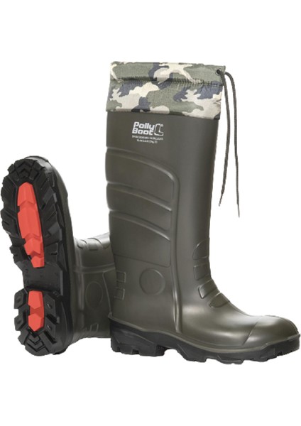 Pollybot Kamuflaj Kısa Boğazlı Bağcıklı Av Çizmesi