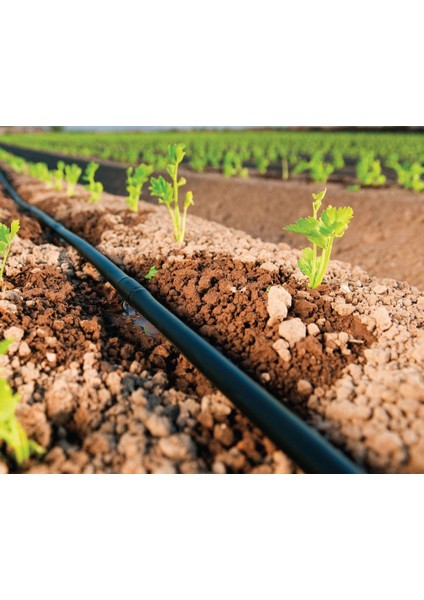 Damla Sulama 100 Metre 60CM Kendinden Delikli Damlama Borusu Sistemi Seti Sera Fidan Sebze Bahçe Hortumu Hazır Set