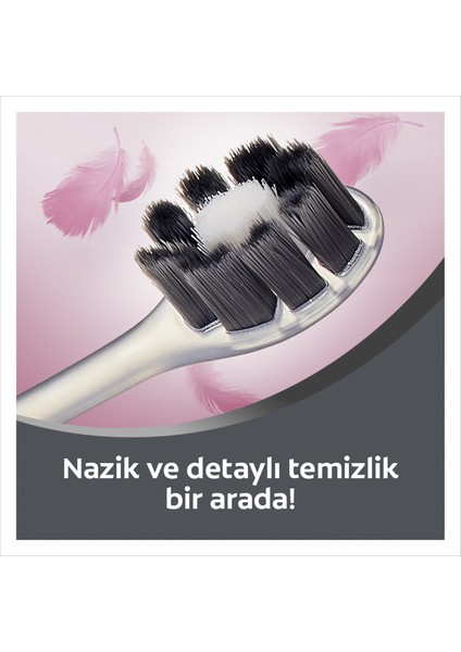 FoamSoft Siyah Yumuşak Diş Fırçası x2 Adet + Fırça Kabı