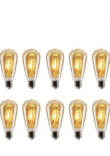 Dekoratif Armut Rustik Ampul 10'lu Paket ST64