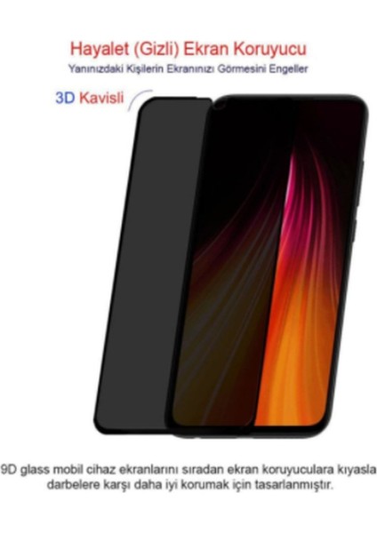 Xiaomi Redmi Note 8 Ekran Koruyucu Gizli Hayalet Cam (Tam Kaplama)