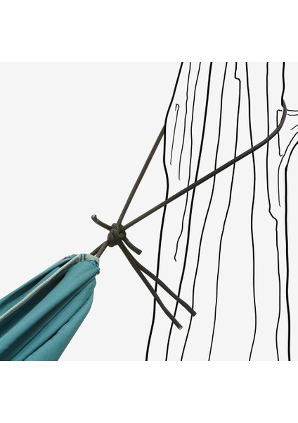 Hamak - Tek Kişilik - 300 x 150 cm - Mavi - Basic Quechua