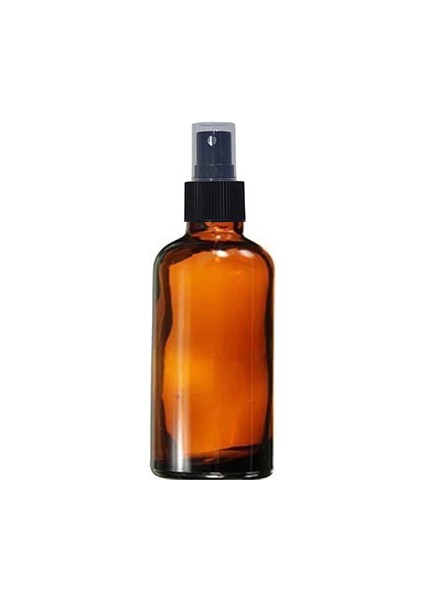 Amber 50 ml Kapaklı Siyah Sprey Fısfıs Kolonya Dezenfektan Cam Şişe 8 Adet
