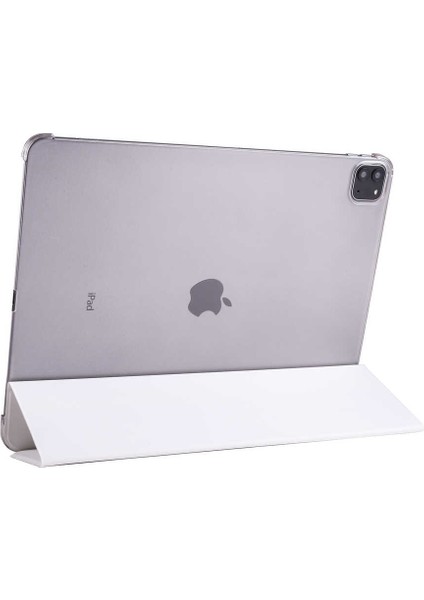 Apple iPad Pro 12.9 2021 (5.nesil) Kılıf Deri Görünüm Standlı Kapak Tam Koruma Tablet Kılıfı