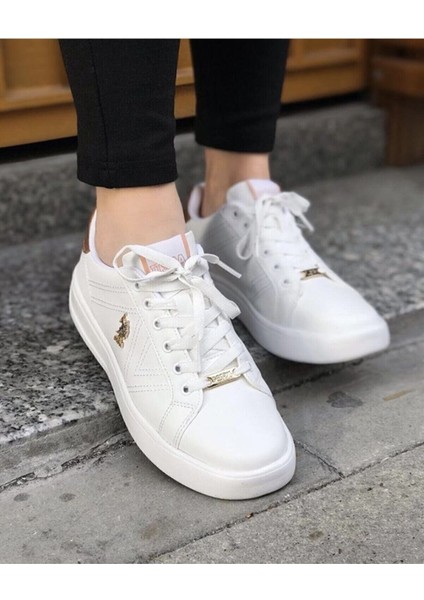 Exxy Beyaz Kadın Sneaker Günlük Spor Ayakkabı V11 indirimleri