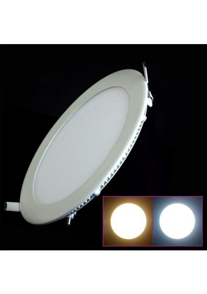 Slım 6W LED Panel Yuvarlak, Günışığı, Horoz