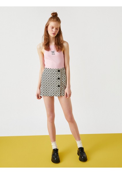 Halter Yaka Kelebek Baskılı Atlet fiyatları