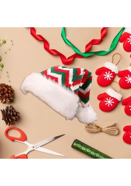Noel Şapka Santa Claus Şapka Yetişkinler Noel Şapka Tatil Dekor Kırmızı Yeşil (Yurt Dışından) fiyatları