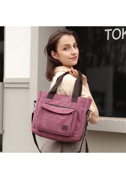 Boş Zaman Tuval Tote Omuz Alışveriş Çantaları Kadınlar Içın Omuz Retro Tuval Kadın Çantaları Yeniden Kullanılabilir Alışveriş Çantası Büyük Kadın Çantaları (Yurt Dışından) fiyatları
