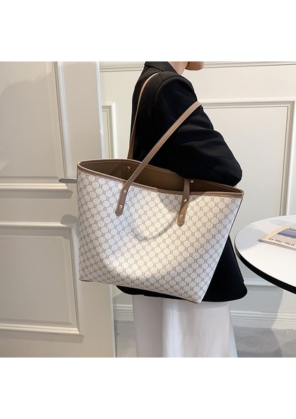 2 Adet/takım Lüks Tasarımcı Kadın Trendleri Içın Kapali Tote Çanta Tasarımcı Çızgili Shopper Omuz Alışveriş Çantası (Yurt Dışından) fırsatları