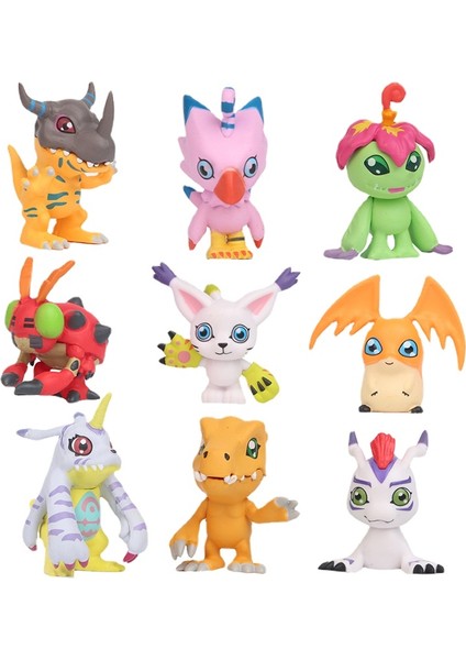 9 Adet Digimon Aksiyon Figürleri - Çok Renkli (Yurt Dışından)