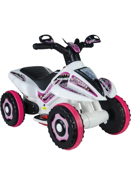 UJ Toys 6V Akülü Atv Karınca Pembe Beyaz Prenses