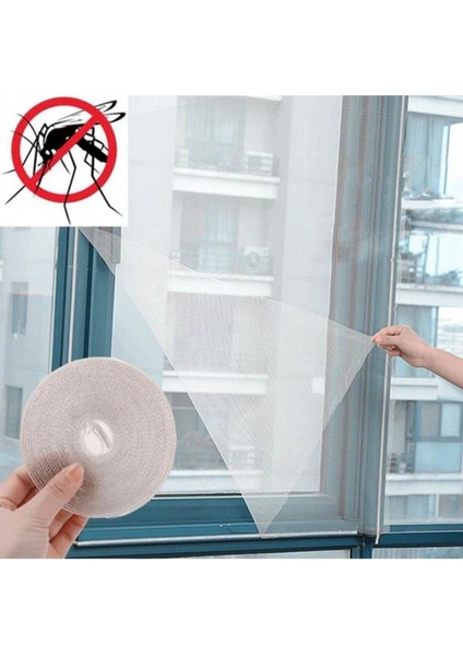 Pencere Sinekliği Tül Perde Cırt Bantlı Kolay Kurulum Sineklik 75X125 cm Tek Kanat (2 Adet)