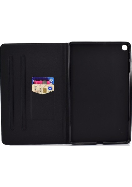 Galaxy Tab A 10.1 (2019) SM-T510 / SM-T515 Için Desenli Kartlıklı Standlı Deri Koruyucu Tablet Kılıfı (Yurt Dışından) modelleri