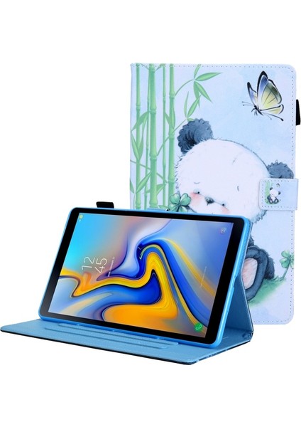 Tab A8 10.5 2021 SM-X200/X205 Için Desenli Standlı Kartlıklı Deri Koruyucu Tablet Kılıfı (Yurt Dışından)