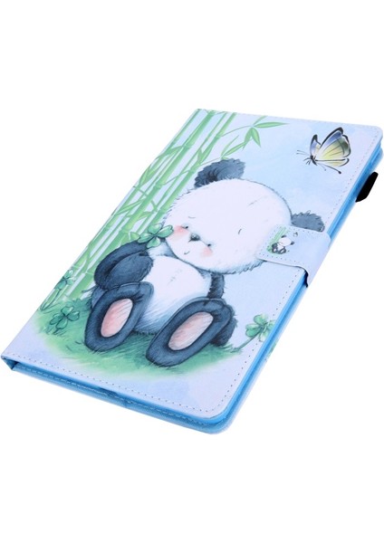 Tab A8 10.5 2021 SM-X200/X205 Için Desenli Standlı Kartlıklı Deri Koruyucu Tablet Kılıfı (Yurt Dışından)
