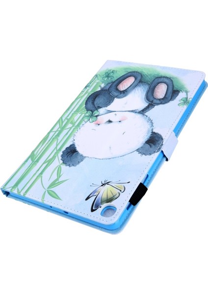 Tab A8 10.5 2021 SM-X200/X205 Için Desenli Standlı Kartlıklı Deri Koruyucu Tablet Kılıfı (Yurt Dışından)